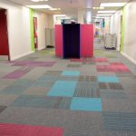 Lateral carpet tiles at St Matthew's School in Luton