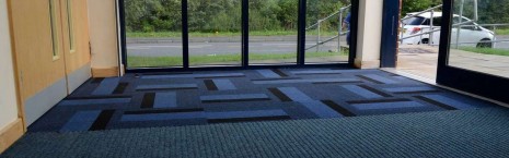 armour carpet tiles & grimebuster carpet sheet at Chapelthorpe Medical Centre