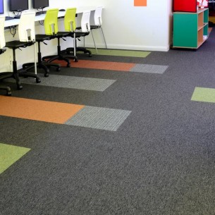 tivoli and tivoli multiline carpet tiles in Hall Park Academy