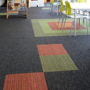 tivoli and tivoli multiline carpet tiles in Hall Park Academy