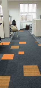 structure bonded® carpet tiles in furniture showroom