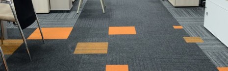 structure bonded® carpet tiles in furniture showroom