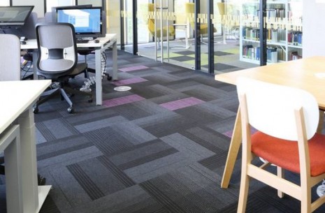 burmatex carpet tiles in Birmingham University Library