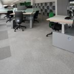 balance grade & ground carpet tiles in offices