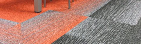 tivoli mist carpet tiles from burmatex in a carpet showroom