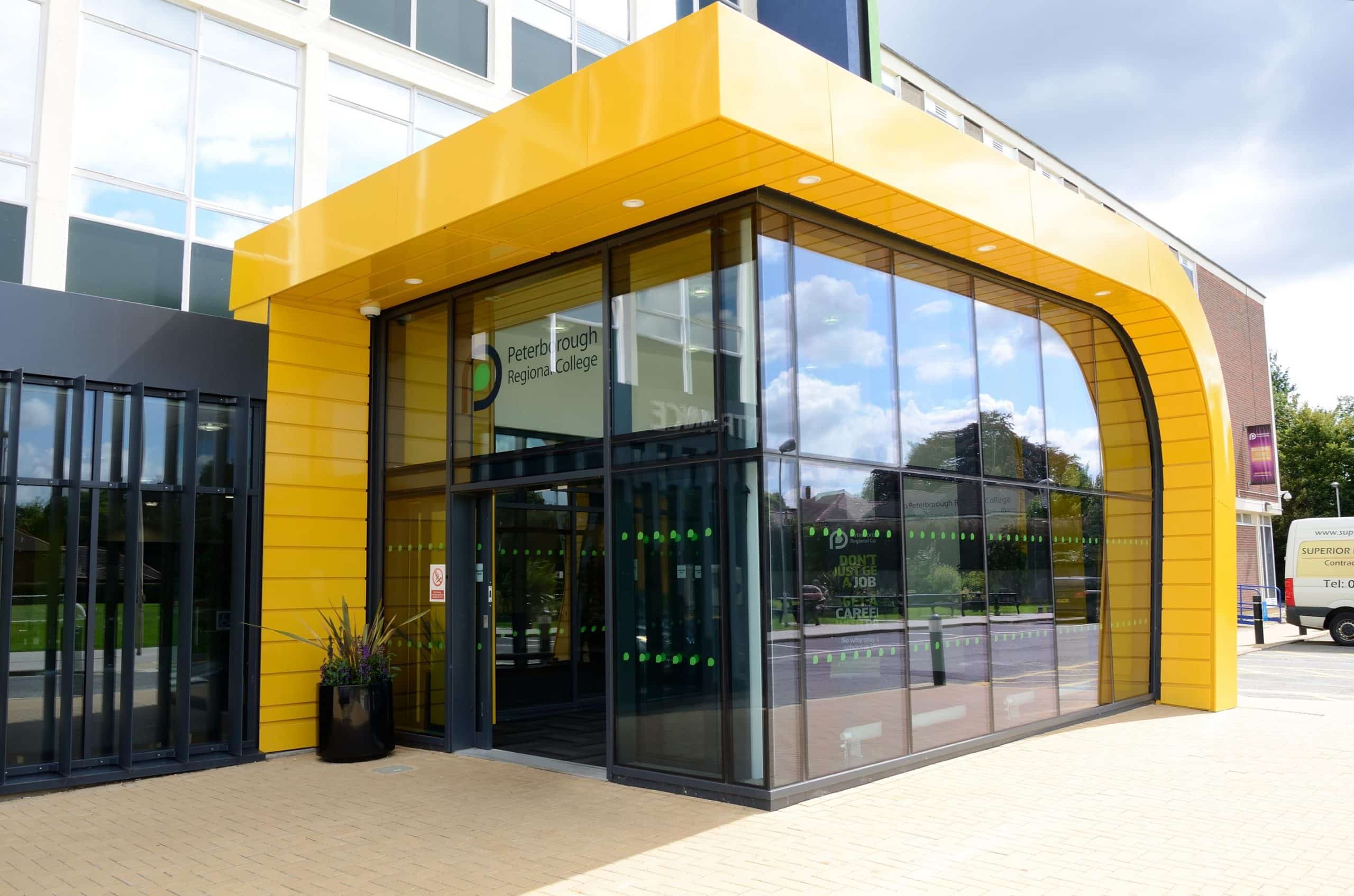 Burmatex<sup>®</sup> armour completes entrances at Peterborough College