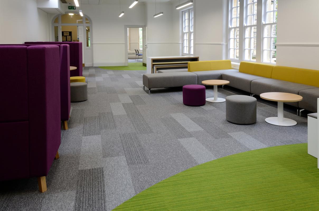 Storthes Hall refurbishment with carpet planks