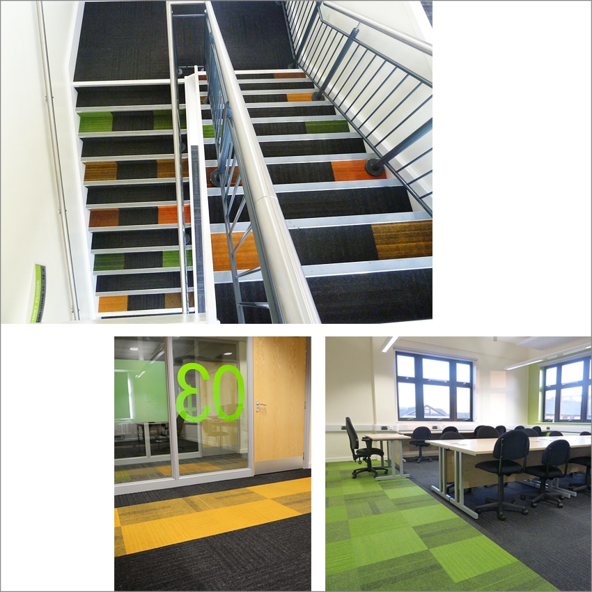 burmatex® lateral®, zip and code carpet tiles