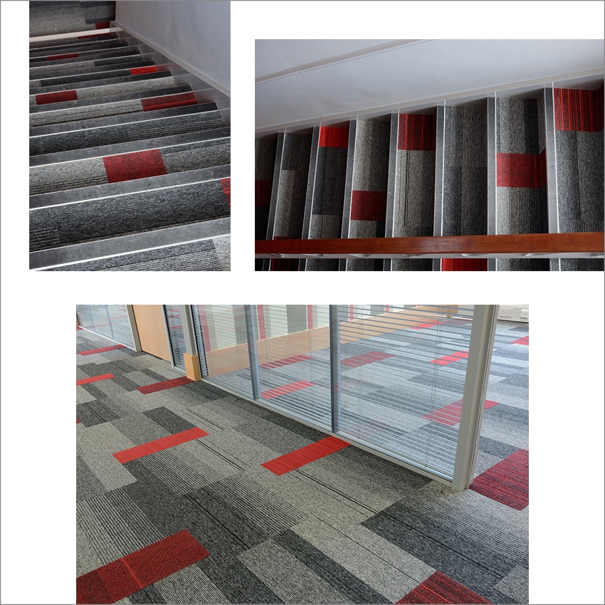 burmatex® balance atomic, lateral® and code carpet tiles