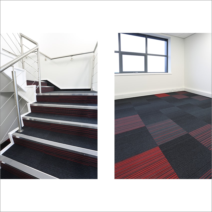 burmatex® grade and strands carpet tiles