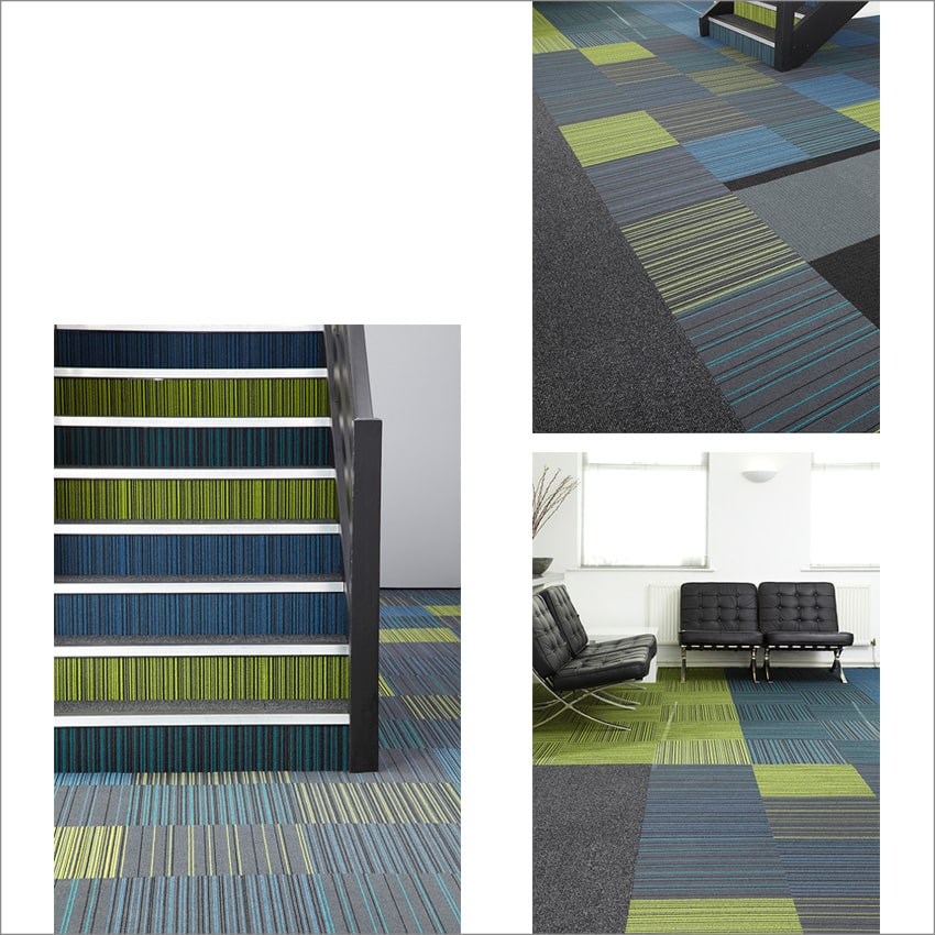 STAIRS AND CARPET TILES